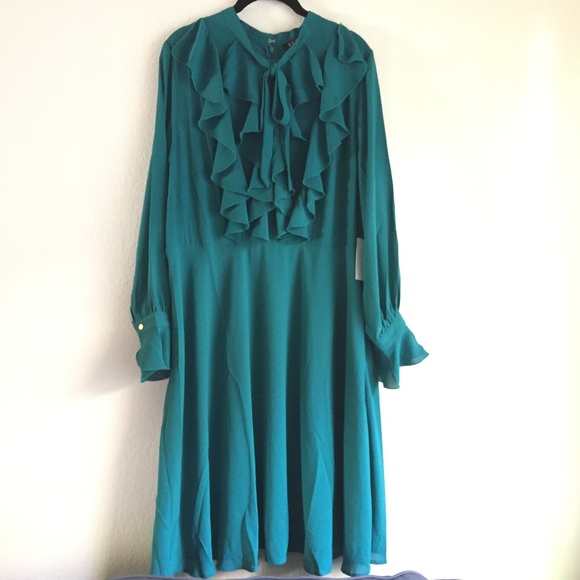 Eloquii Tie Front Dress - Picture 1 of 5